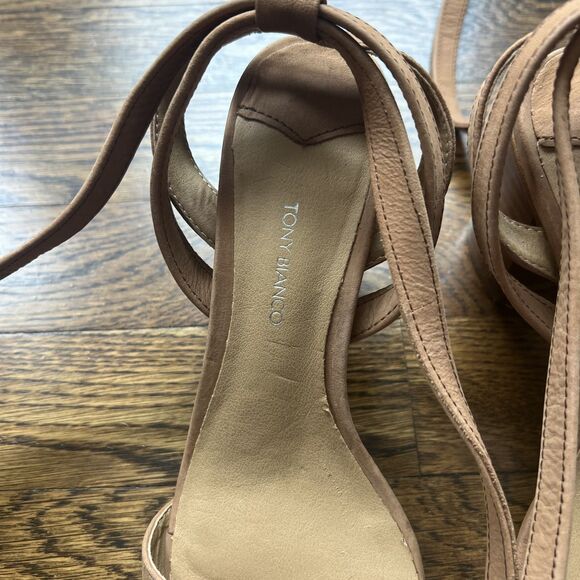 Tony Bianco Fortune Heel Block Tie Up Sandal in Caramel Phoenix Women's 6 - Picture 9 of 15